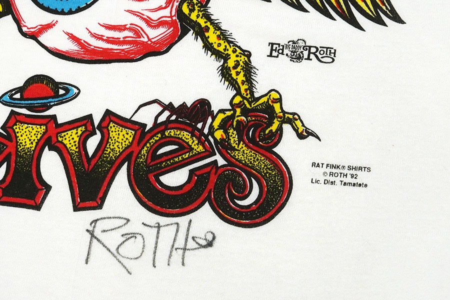 90's FRUIT OF THE LOOM ED ROTH ''System VonDutch'' 両面プリントT