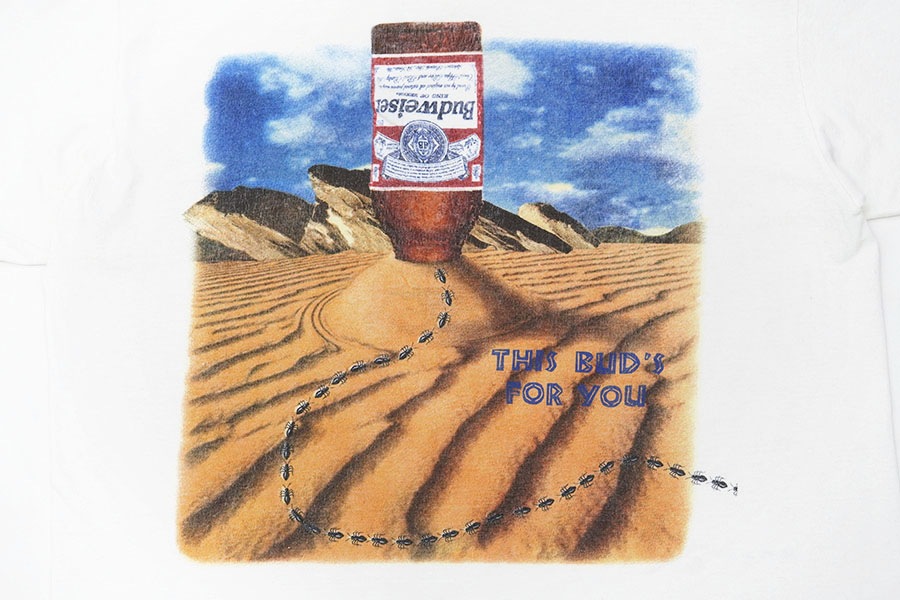 90's SHOR TEE HILLS ''Budweiser/THIS BUD'S FOR YOU'' 両面