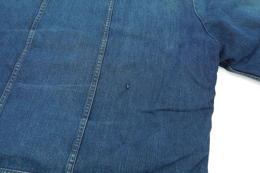 80's～ 黒タグ Eddie Bauer デニムダウンジャケット 裏ネイビー 表記(L