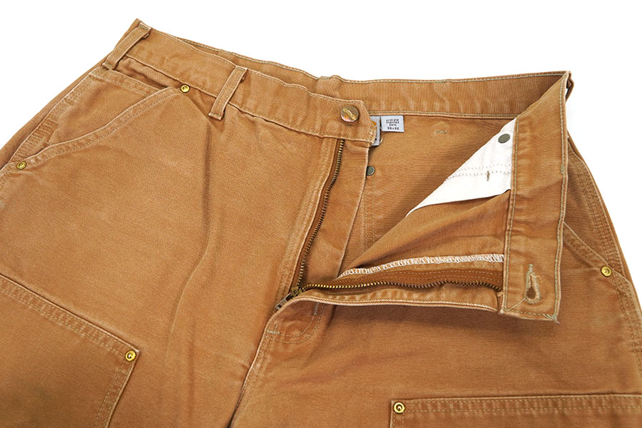 ［最終値下げ］USA製カーハートダブルニー36 ブラウン USA製 カーハート ダブルニー ダックペインターパンツ ブラウン