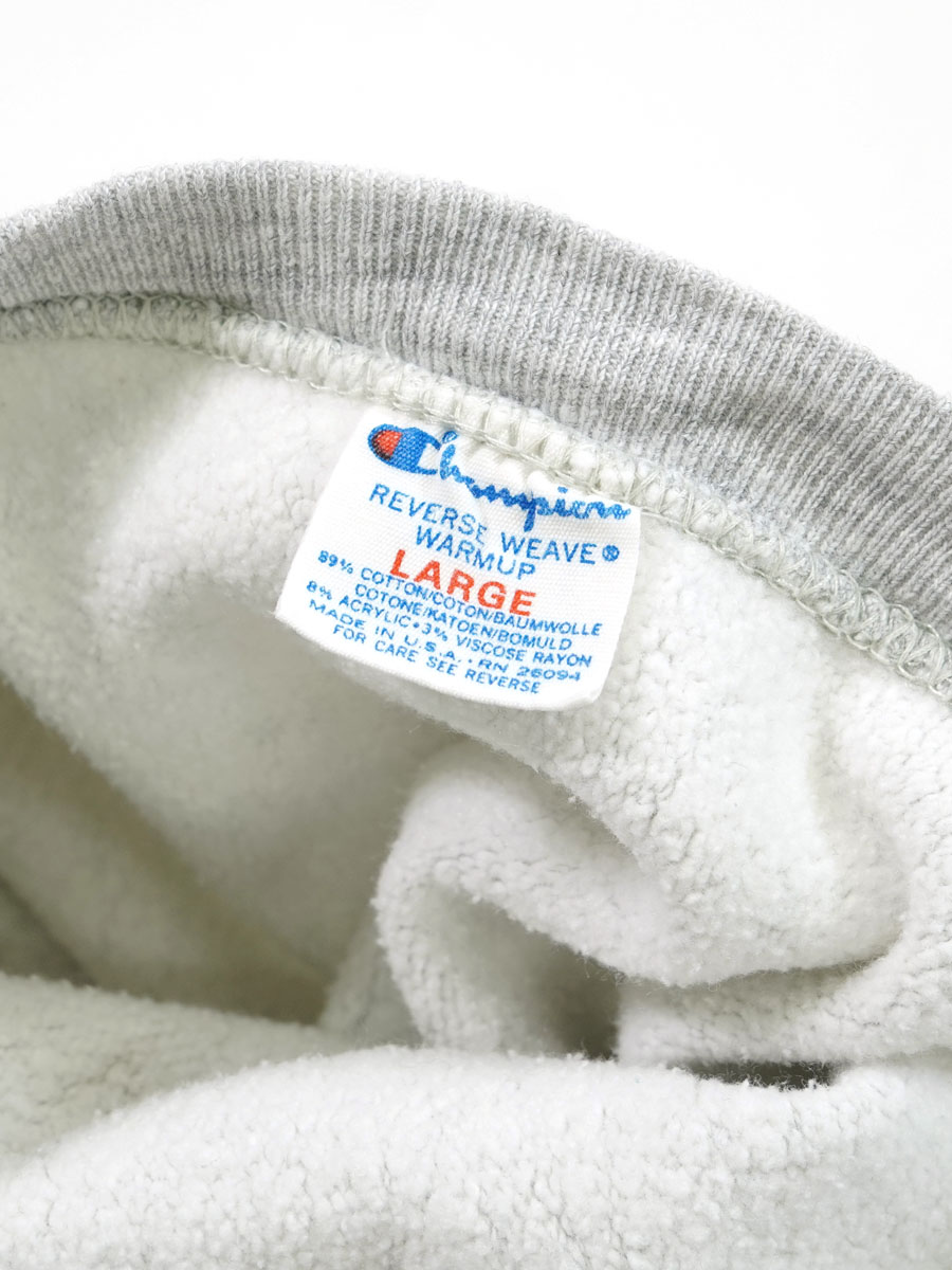 80's プリントタグ チャンピオンRW ''PRINCETON'' 染み込み 表記(L