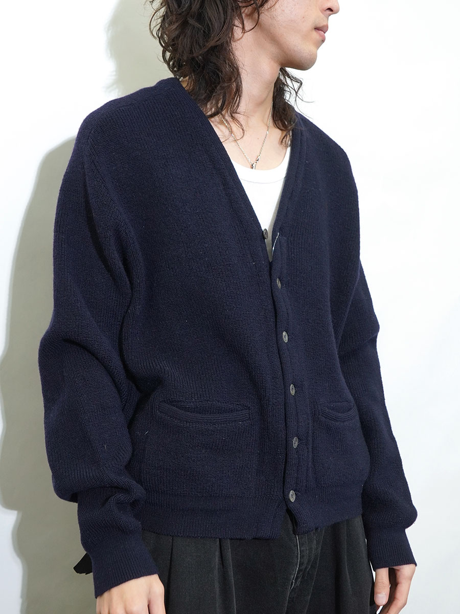 60's LORD JEFF 無地 ウールカーディガン ネイビー 表記(M) | すべての