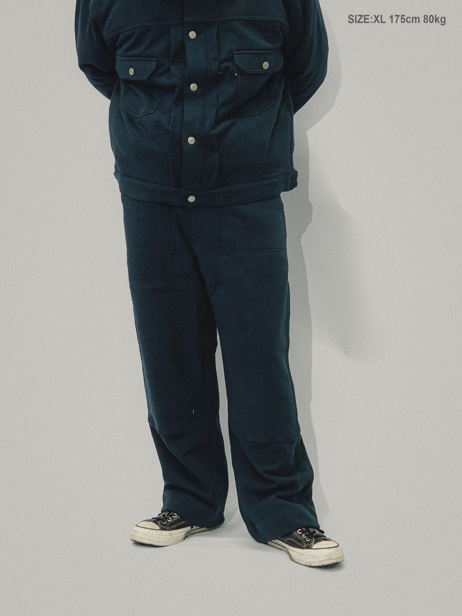 RUSSELL × BerBerJin Pro Cotton Loopback Terry Sweat Double Knee Sweat PT NAVY