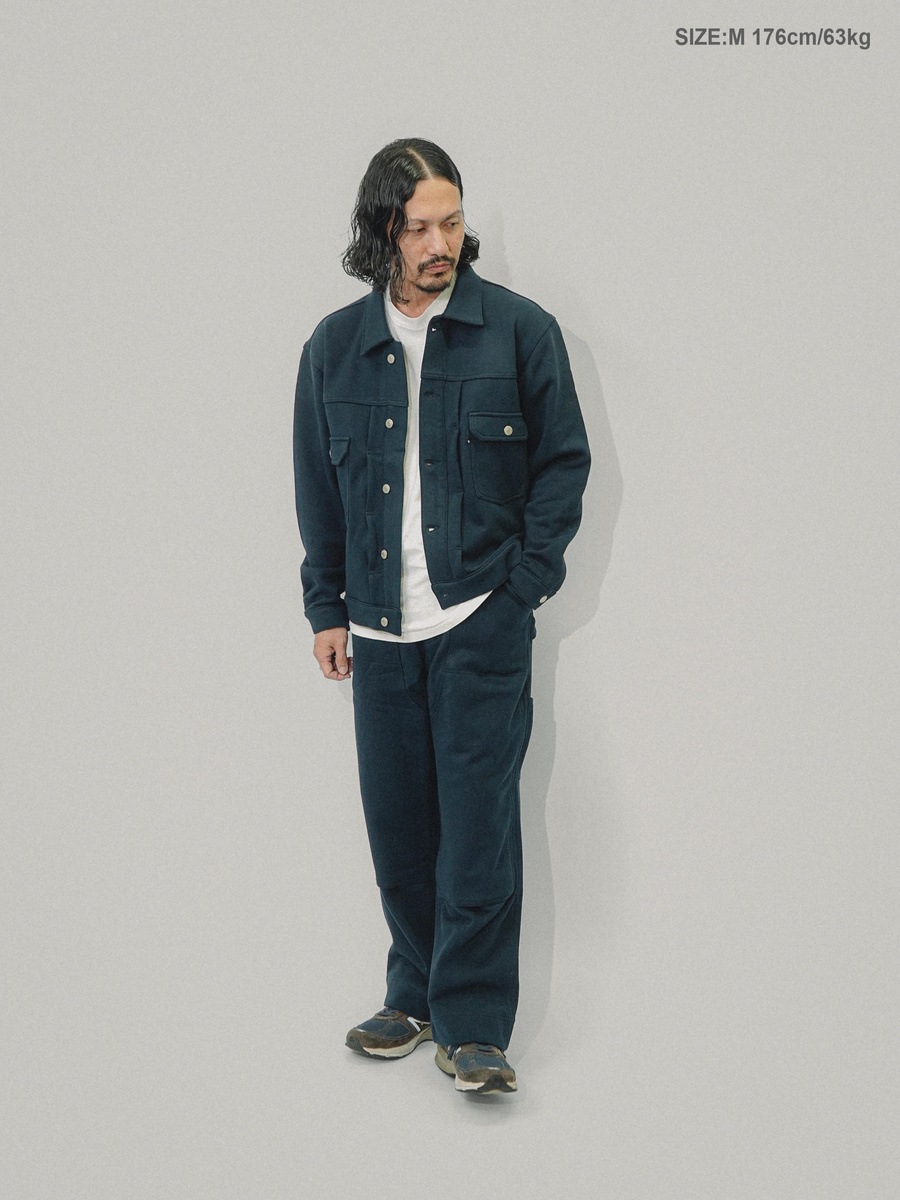RUSSELL × BerBerJin Pro Cotton Loopback Terry Sweat Double Knee Sweat PT NAVY