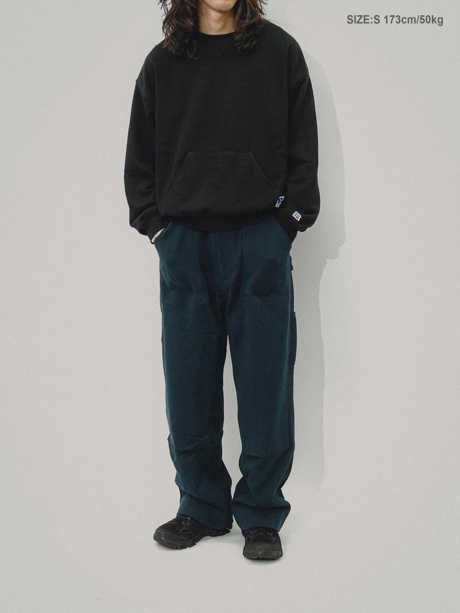 RUSSELL × BerBerJin Pro Cotton Loopback Terry Sweat Double Knee Sweat PT NAVY