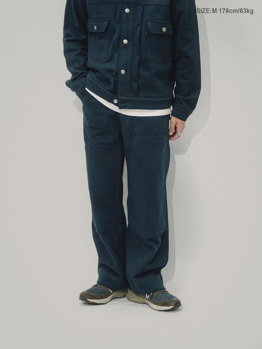 RUSSELL × BerBerJin Pro Cotton Loopback Terry Sweat Double Knee Sweat PT NAVY