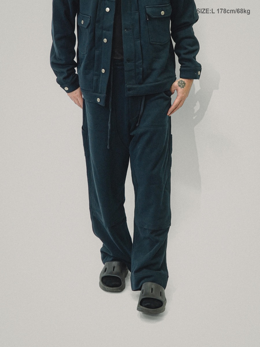 RUSSELL × BerBerJin Pro Cotton Loopback Terry Sweat Double Knee Sweat PT NAVY