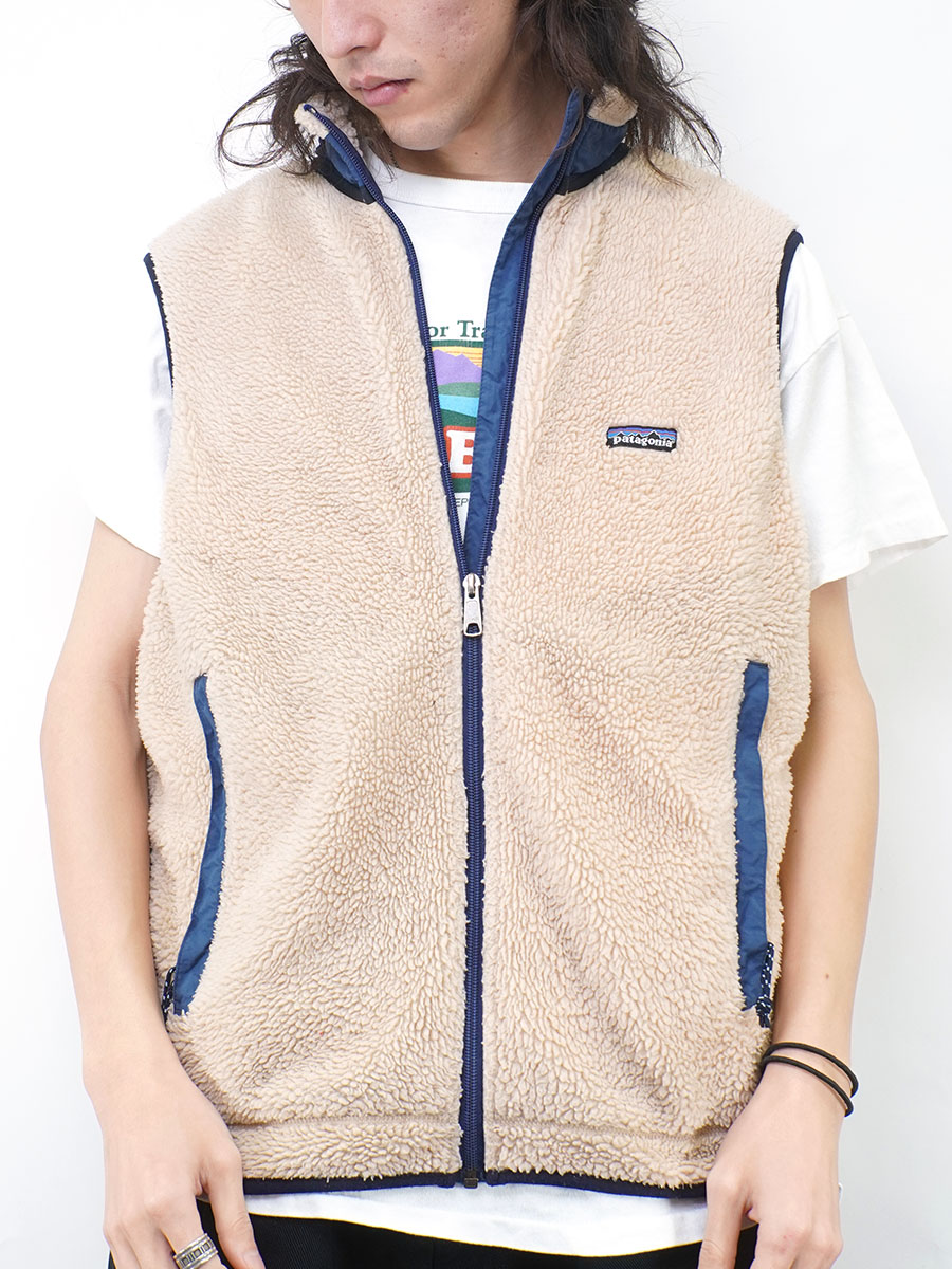 97 パタゴニア レトロXベスト ナチュラル/ナイトスカイ 表記(L) USA製