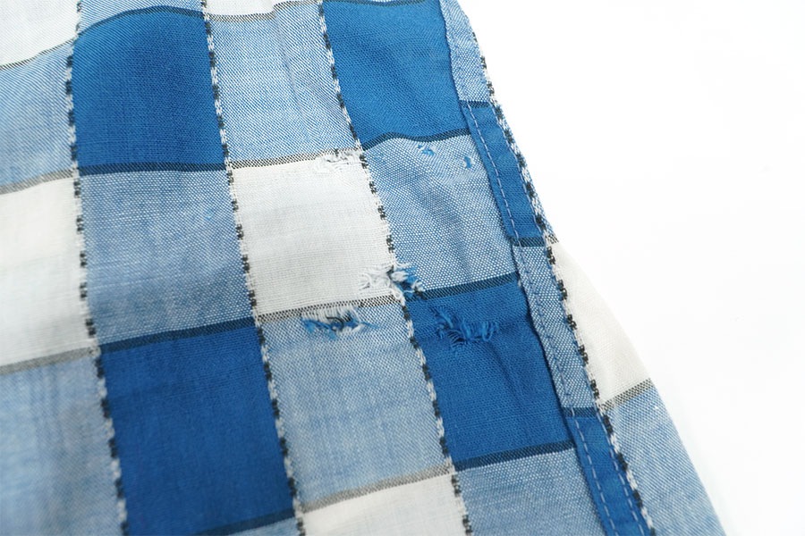 60's Amberley 青x白チェック ロングスリーブシャツ 表記(M) | すべて