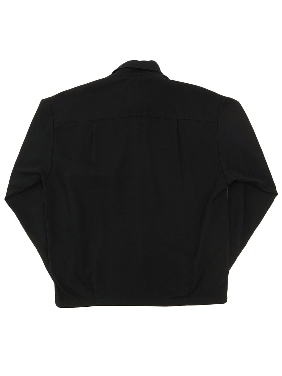 90s Y's bis スウェットシャツ ブラック 短丈 襟 ポケット 日本製