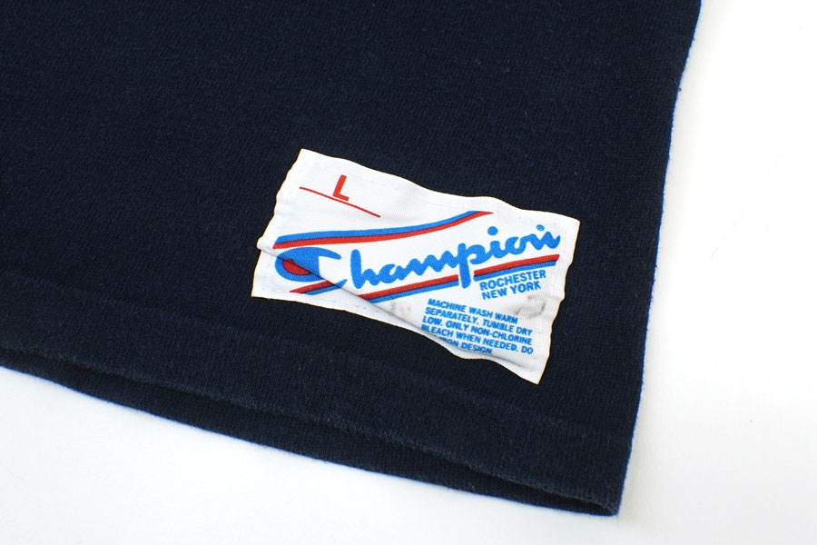 80's トリコタグ チャンピオン ''NAVY'' Vネック 七分袖 フットボールT