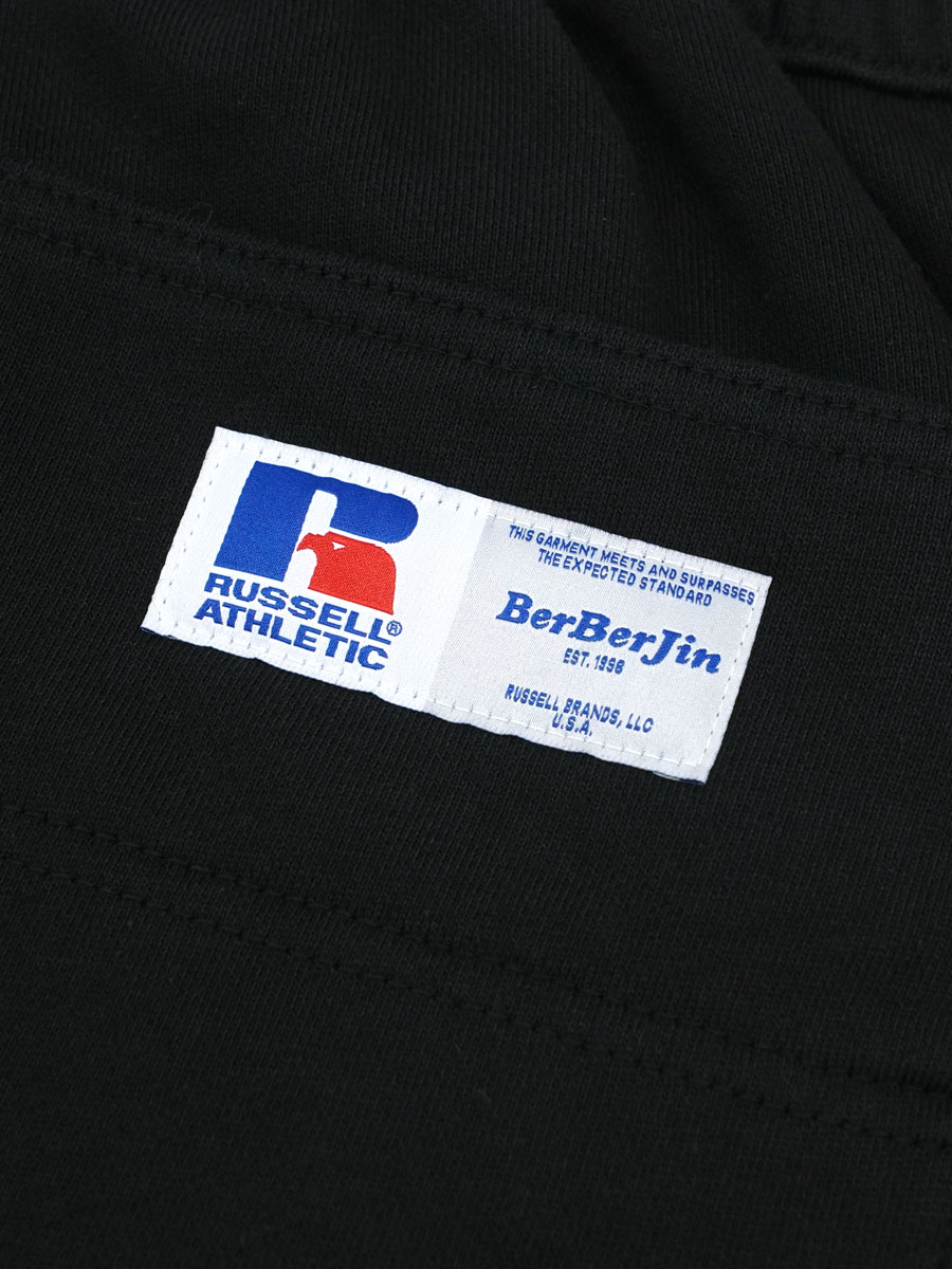 RUSSELL × BerBerJin Pro Cotton Loopback Terry Sweat Double Knee Sweat PT BLACK