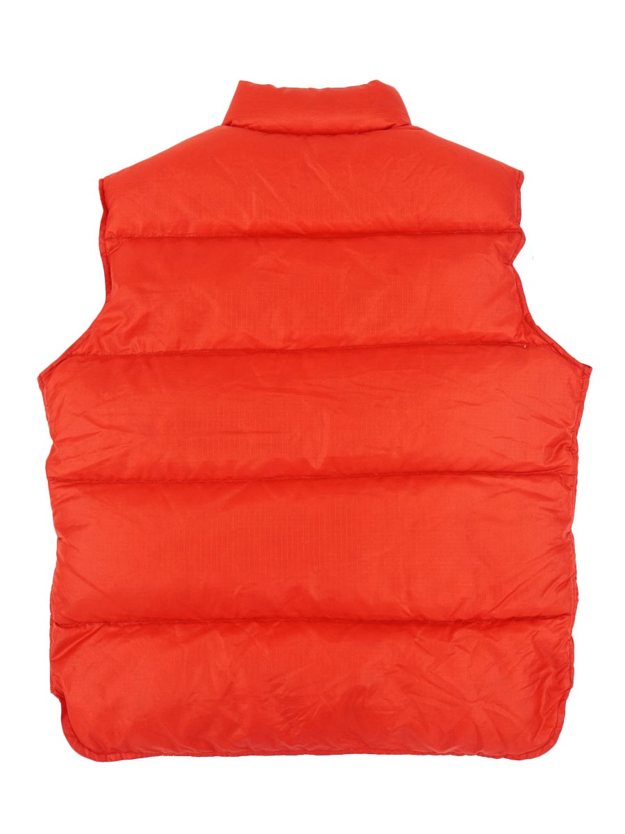 80's Woolrich 2ポケ リップストップ ダウンベスト レッド 実寸(S位