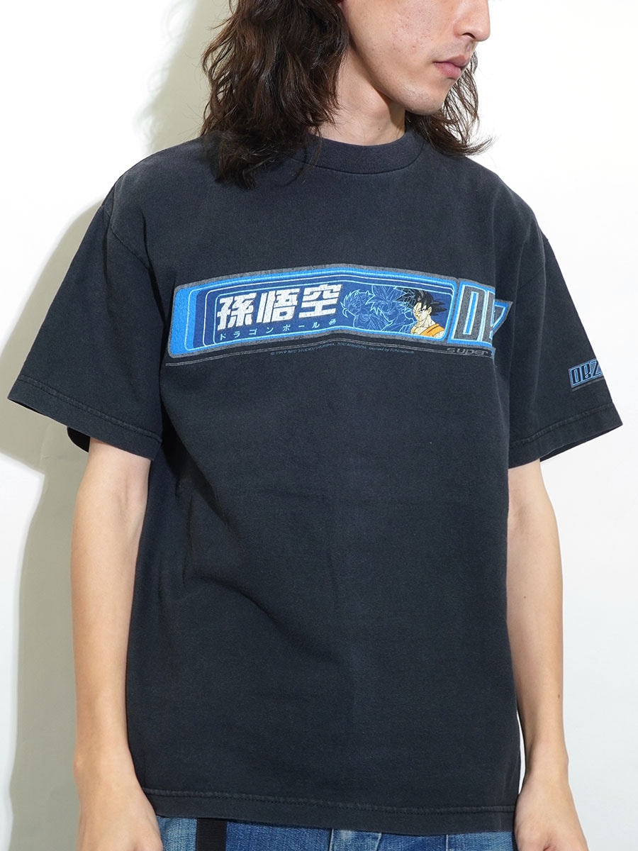 雑誌で紹介された Z BALL DRAGON 90's ''孫悟空'' 表記 ブラック プリントTシャツ スケートボード