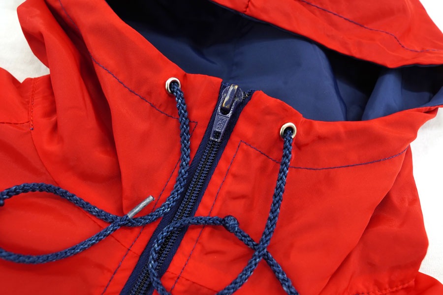 90's NIKE ウィンドランナー レッド×ネイビー 実寸(L位) | すべての