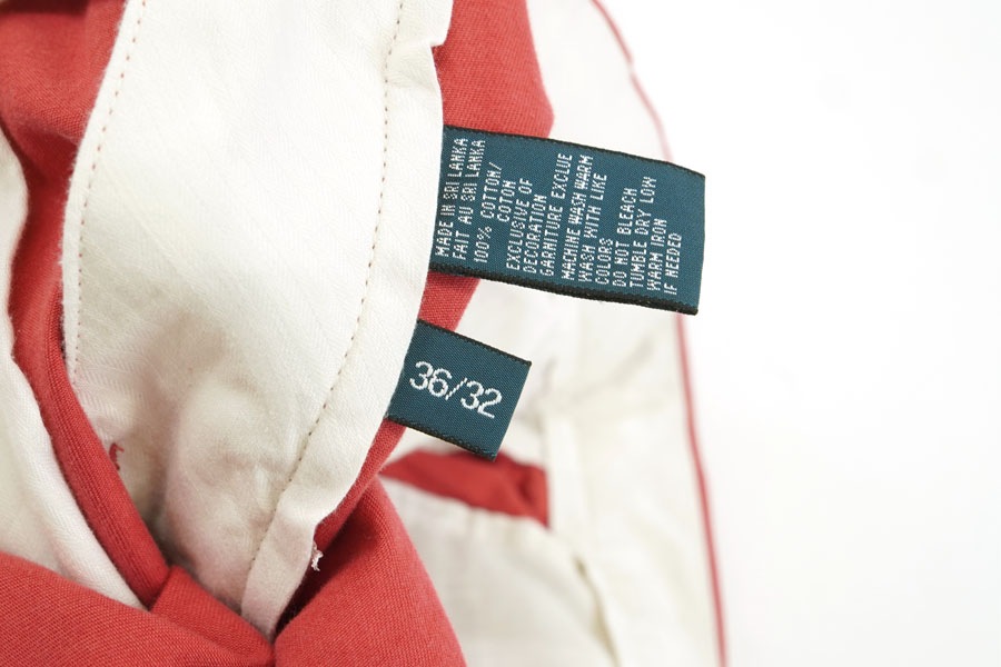 ラルフローレン ''PRESTON PANT'' チノトラウザーズ レッド 表記(36x32)