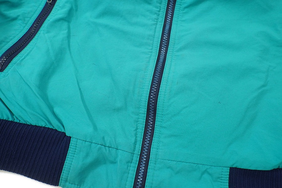 80's～ Eddie Bauer 裏地フリース ウォームアップジャケット ティール 表記(L TALL) USA製