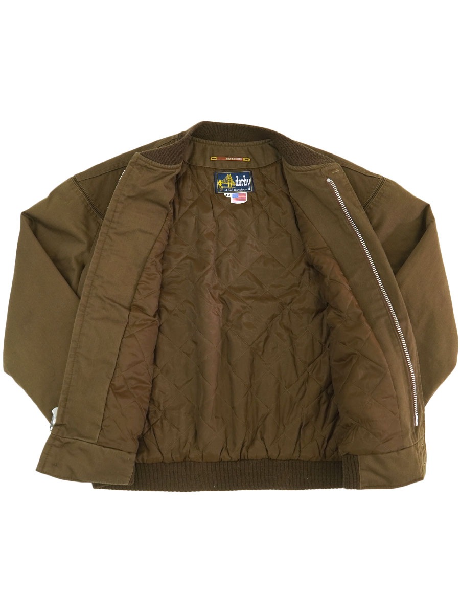 ダービーオブサンフランシスコ　ダービージャケット　ブラウン　44 USA製 ダービーオブサンフランシスコ ダービージャケット ブラウン 44 USA製