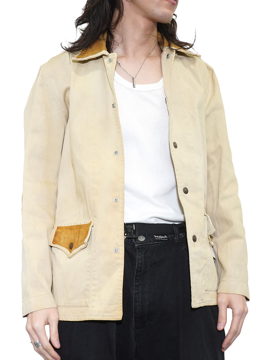 50's Levi's ショートホーン スエード切り替え ピケジャケット 実寸(L