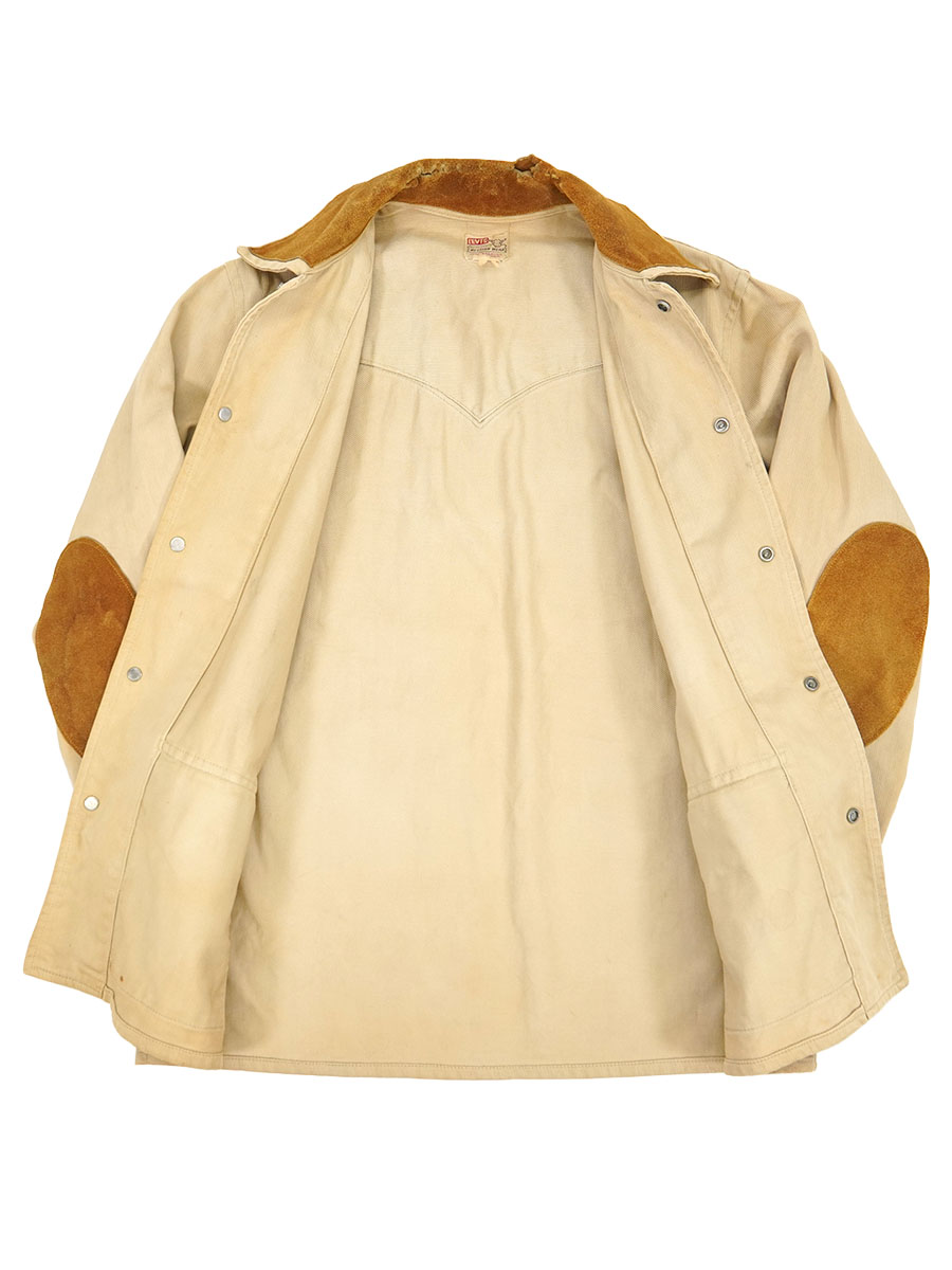 50's Levi's ショートホーン スエード切り替え ピケジャケット 実寸(L