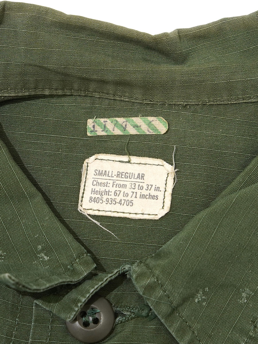 70 U.S.ARMY ジャングルファティーグジャケット 4th 表記(SMALL
