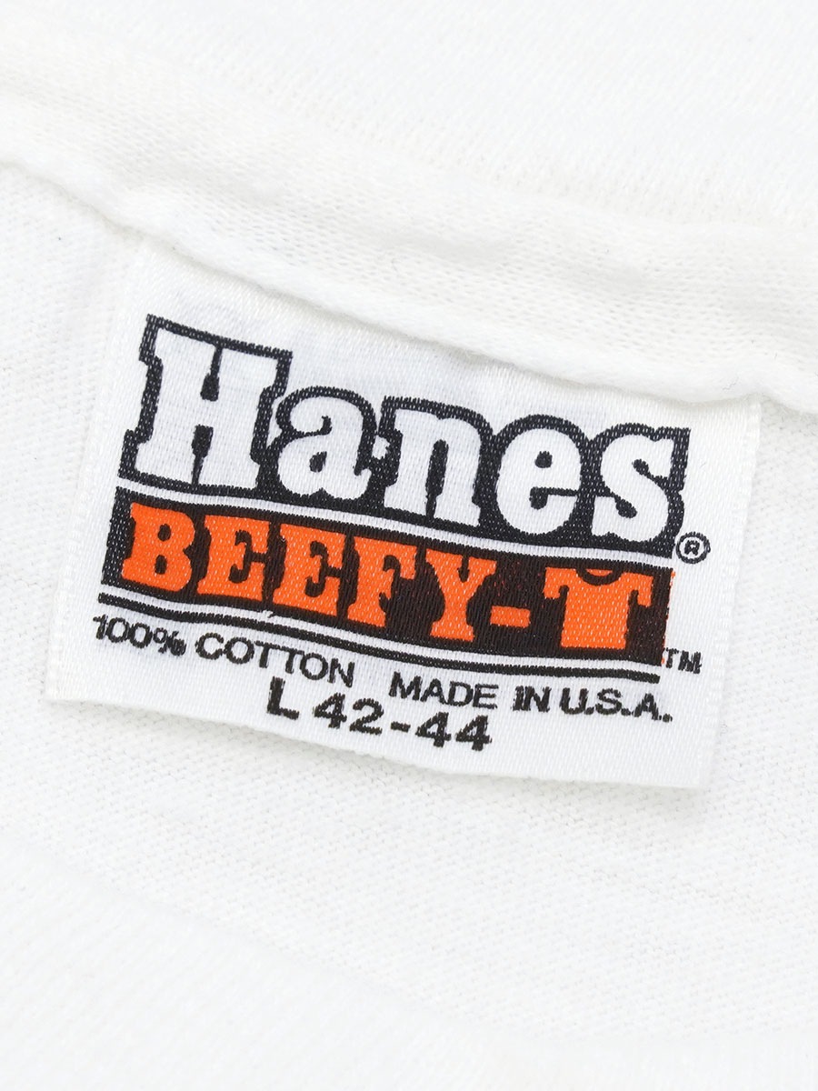 70's～ Hanes ''CIA STAFF ARLINGTON'' プリントTシャツ ホワイト 表記