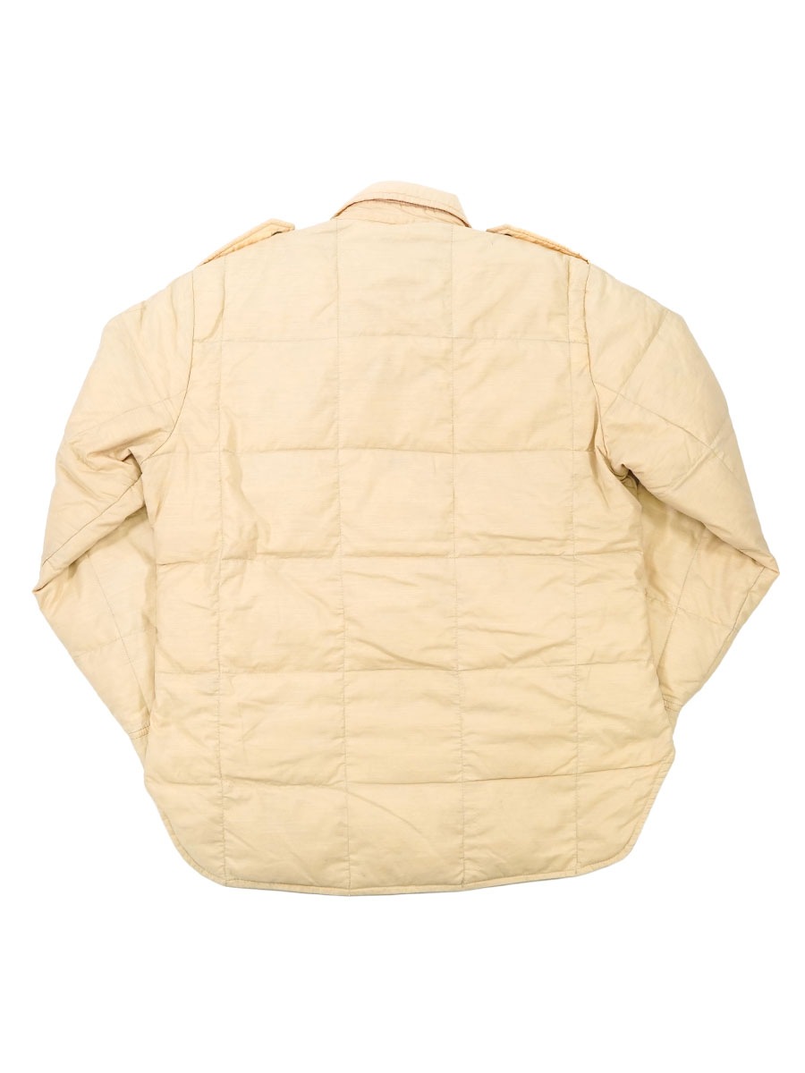 70's～ 黒タグ Eddie Bauer グース ダウンシャツ ベージュ 実寸(L位
