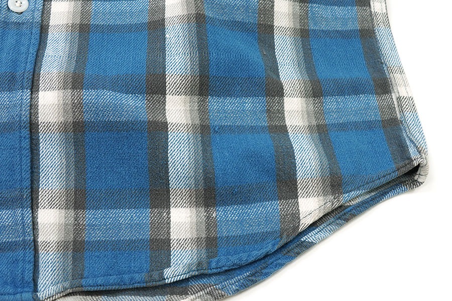 好配色◎ 60's BIG MAC チェック柄ネルシャツ Mサイズ 60's BIG MAC 青白黒 好配色チェック フランネルシャツ 表記(M) | NEW