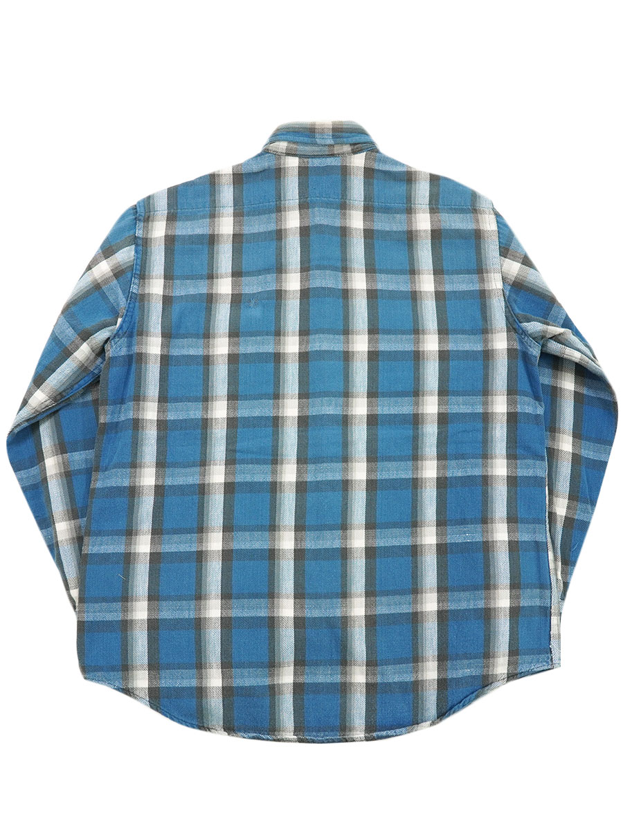 60's BIG MAC 青白黒 好配色チェック フランネルシャツ 表記(M