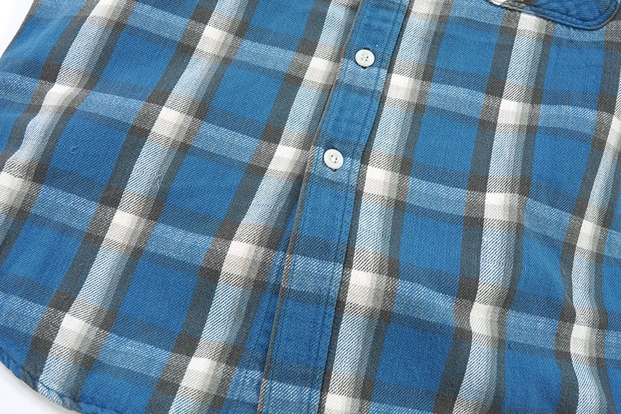 60's BIG MAC 青白黒 好配色チェック フランネルシャツ 表記(M) | NEW