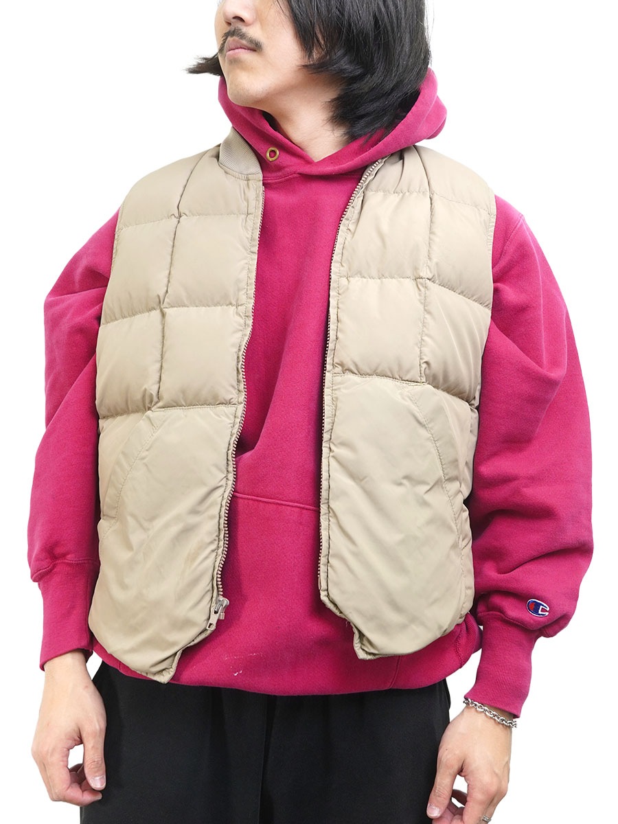 80's 黒タグ エディバウアー キルティングステッチ ダウンベスト 表記