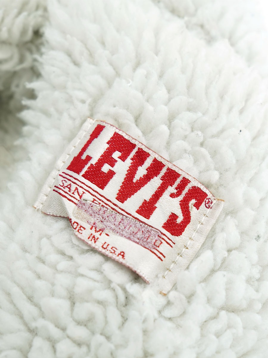 80's Levi's 70609 ブラックデニム ボアジャケット 表記(M)