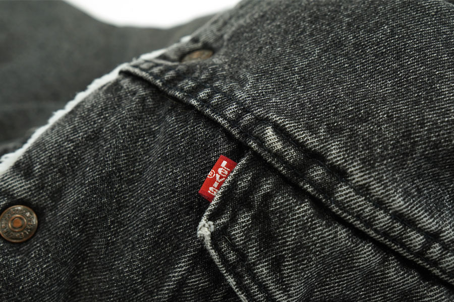 80's Levi's 70609 ブラックデニム ボアジャケット 表記(M)