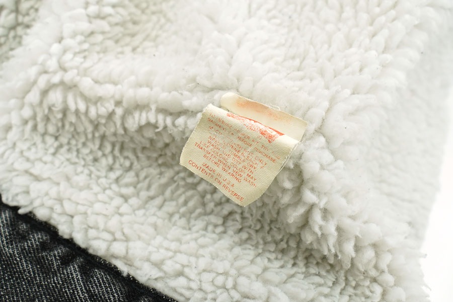 80's Levi's 70609 ブラックデニム ボアジャケット 表記(M)