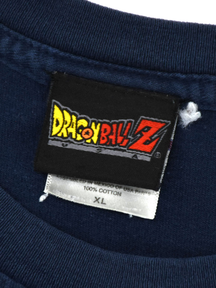 00's DRAGON BALL Z ''ベジータ'' 両面プリント Tシャツ ネイビー 表記(XL)