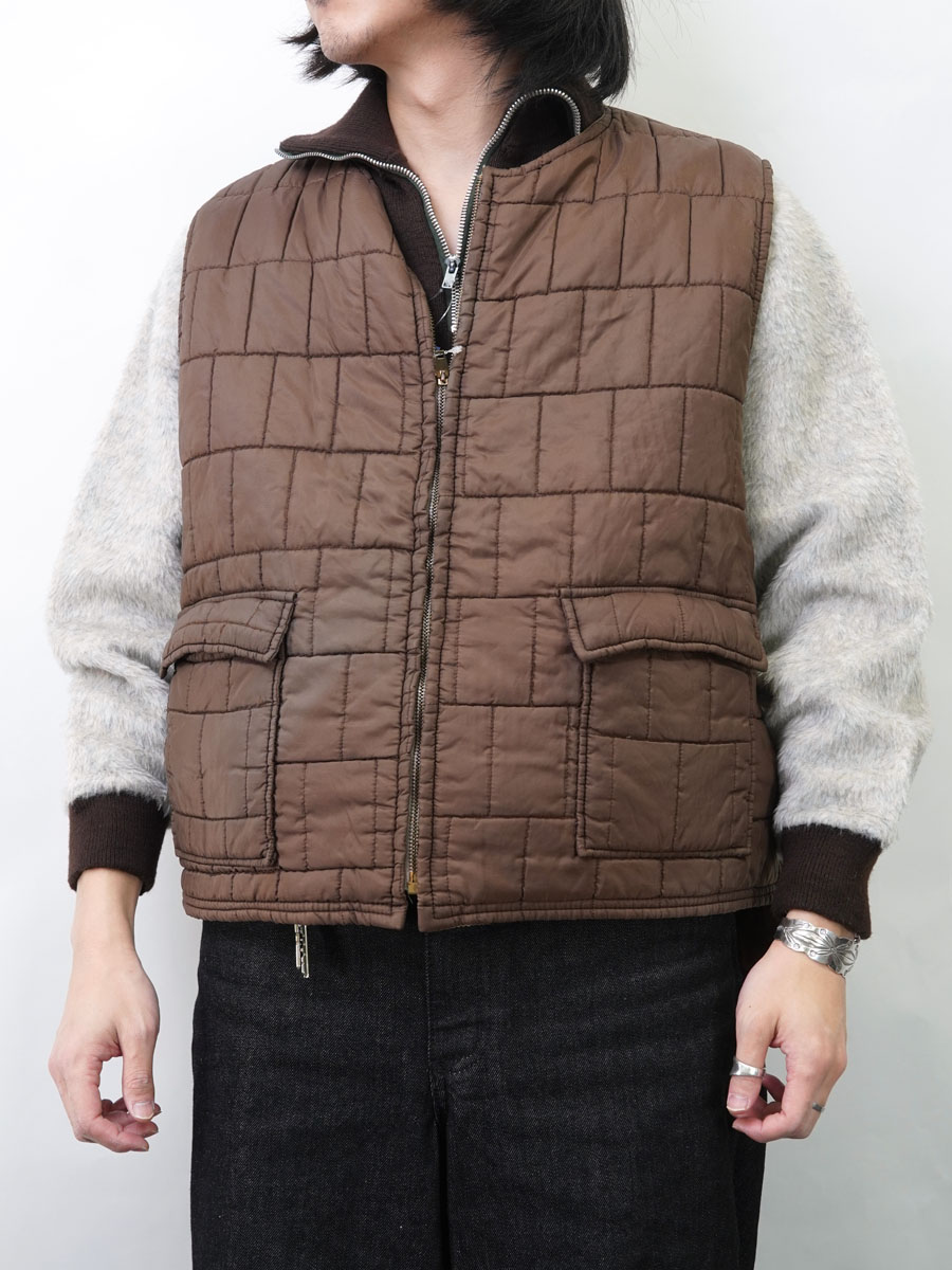 Bristol ブラウン キルティングベスト 60's Double K BRAND キルティングベスト ブラウン 実寸(L位) | NEW