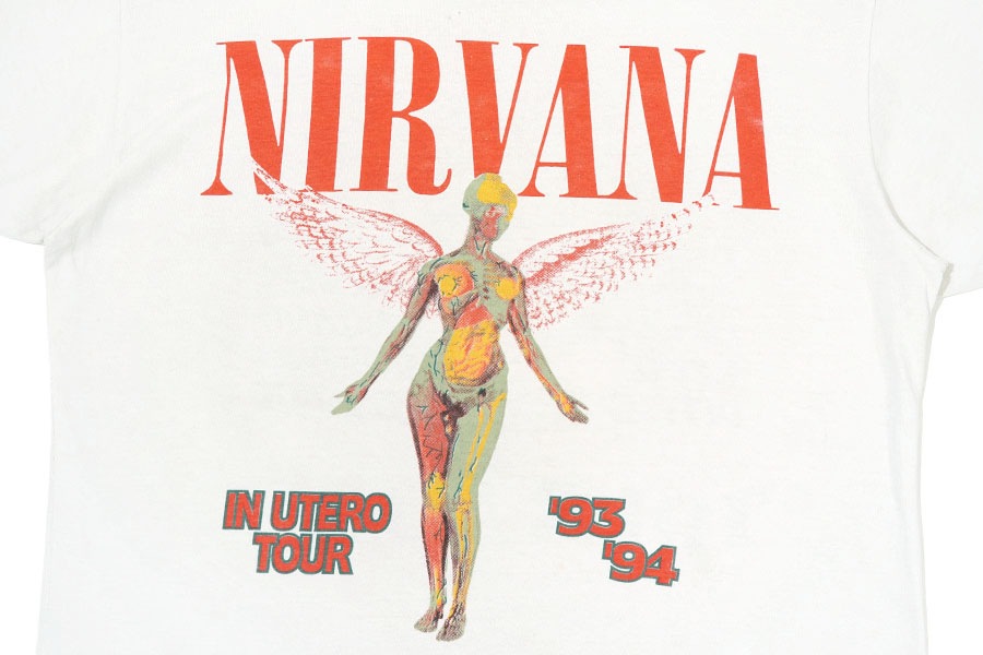 90'S THE BODY CO. NIRVANA ''IN UTERO TOUR '93 '94'' T SHIRT (SIZE