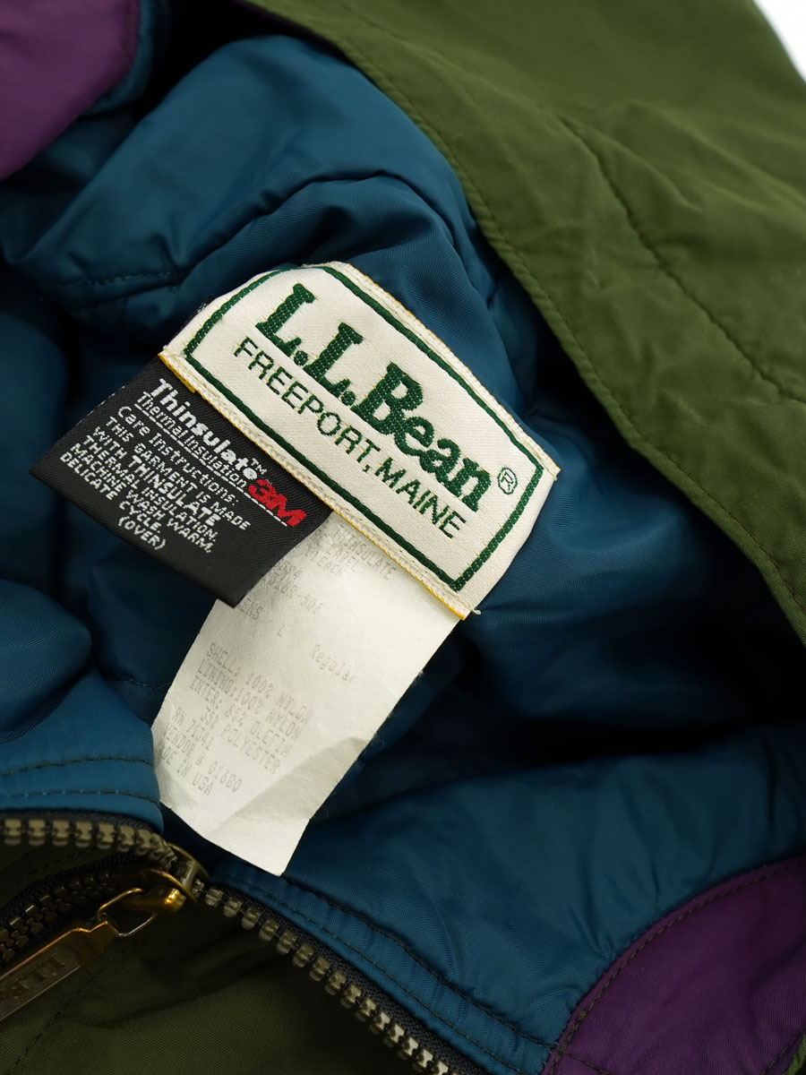 80'S L.L.BEAN シンサレートライナー アノラックパーカ 表記(MEN'S L