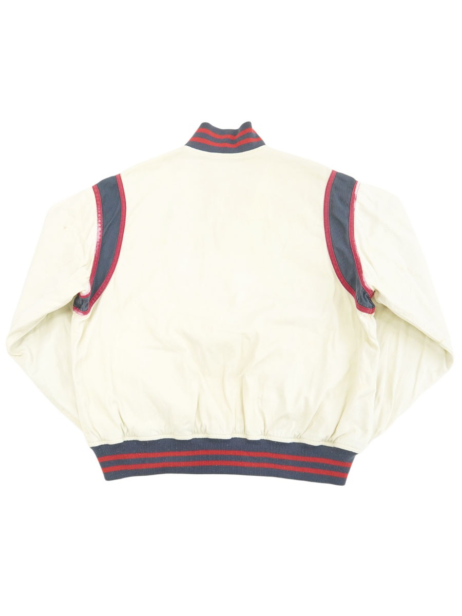 90'S RALPH LAUREN ''P-WING'' COTTON STADIUM JACKET (SIZE.MEDIUM