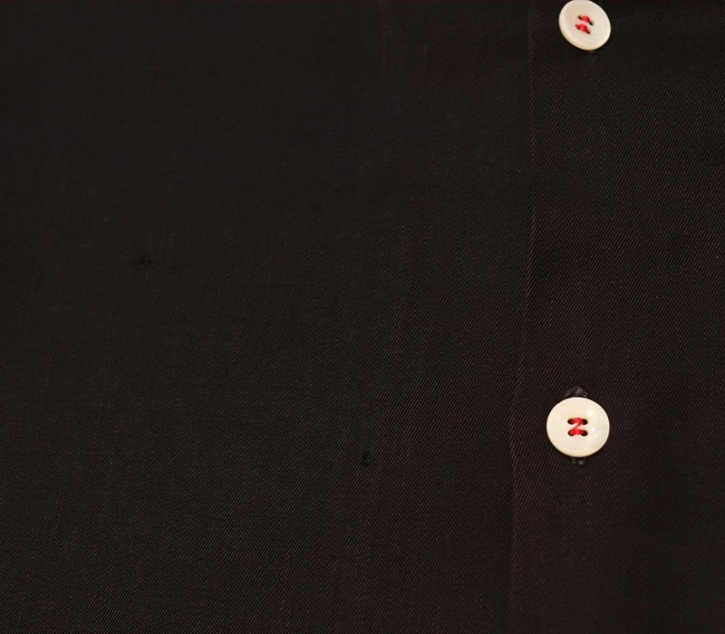 1950s BLACK RAYON x CORDUROY , Size M
