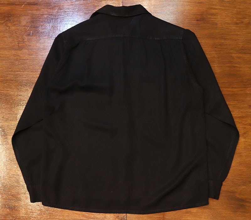 1950s BLACK RAYON x CORDUROY , Size M