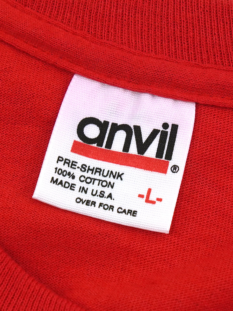 LOLLAPALOOZ 92年 ANVIL製 90's anvil ''LOLLAPALOOZA 1994'' 両面プリント Tシャツ レッド 表記