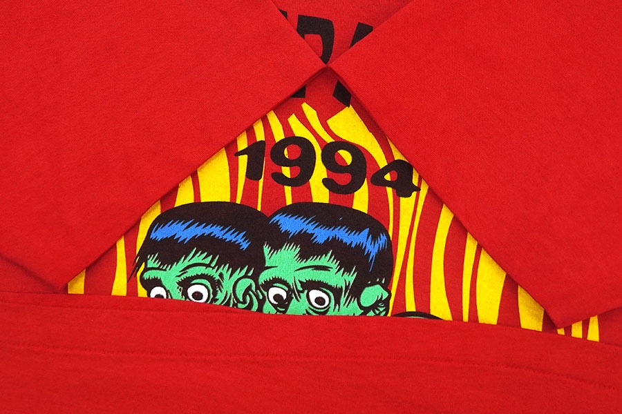 90's anvil ''LOLLAPALOOZA 1994'' 両面プリント Tシャツ レッド 表記