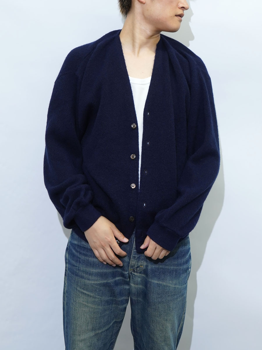 60's Golf Pro by PARKTON アクリル×モヘア カーディガン ネイビー