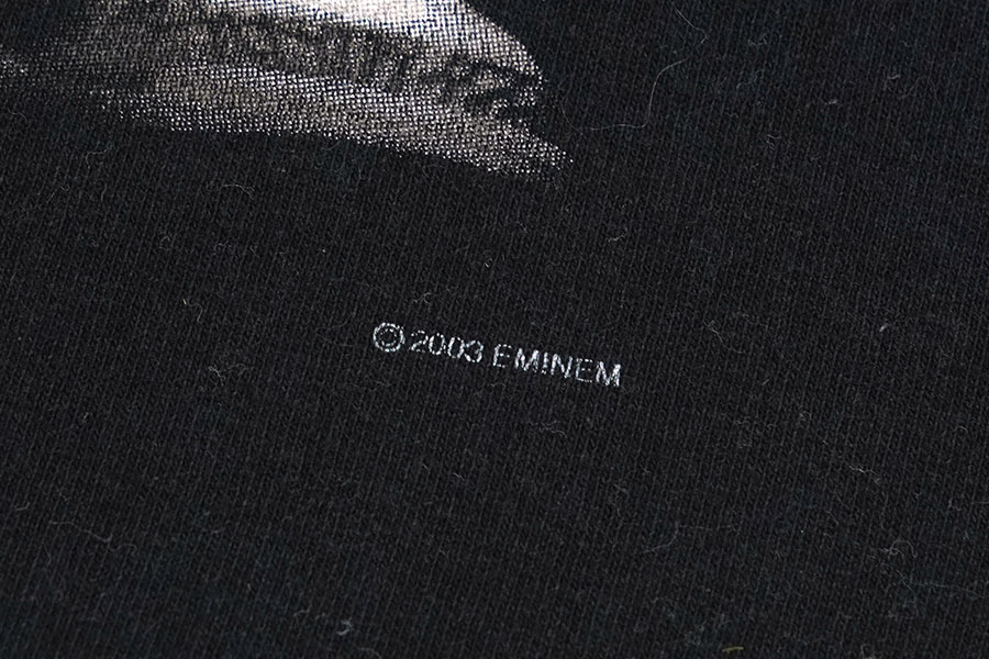 00's SHOOT エミネム ''THE EMINEM SHOW/ANGER MANAGEMENT TOUR 2003'' 両面プリントTシャツ ブラック 表記(L)