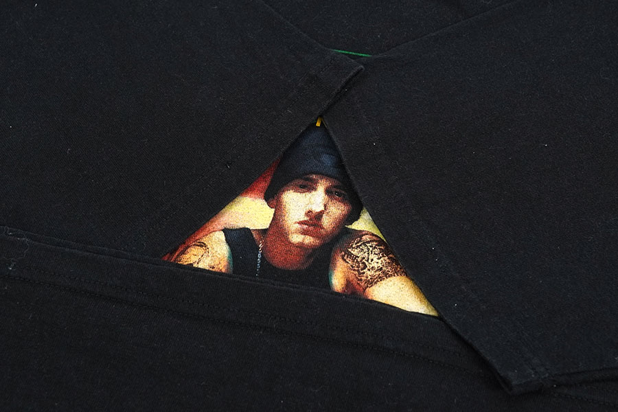 00's SHOOT エミネム ''THE EMINEM SHOW/ANGER MANAGEMENT TOUR 2003'' 両面プリントTシャツ ブラック 表記(L)