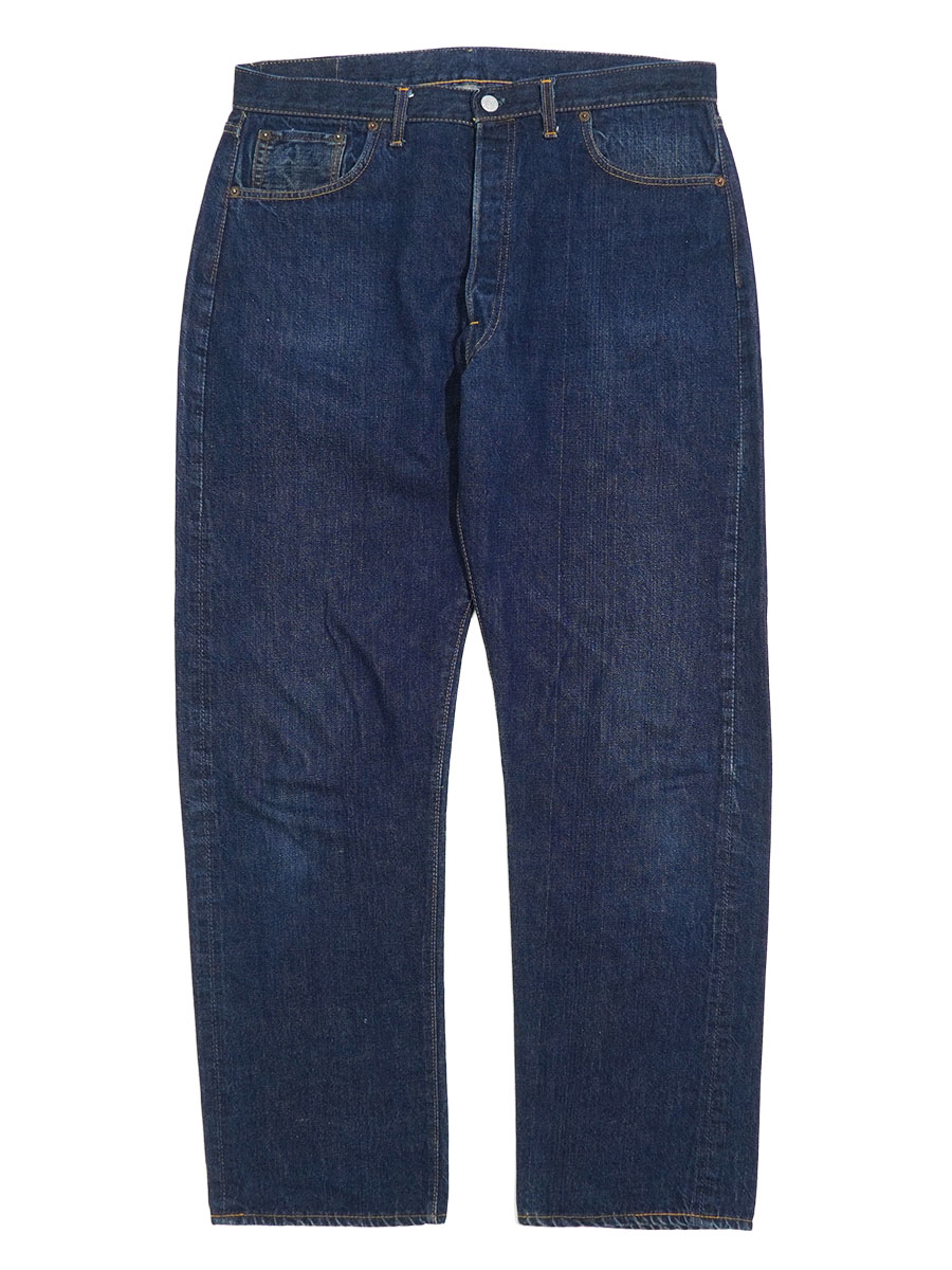 た*読様 濃紺 Levi's 501 bigE66移行期 表記W44 L30 60's Levi's 501 BIG-E Sタイプ ウエストシングル デニムパンツ 色残り
