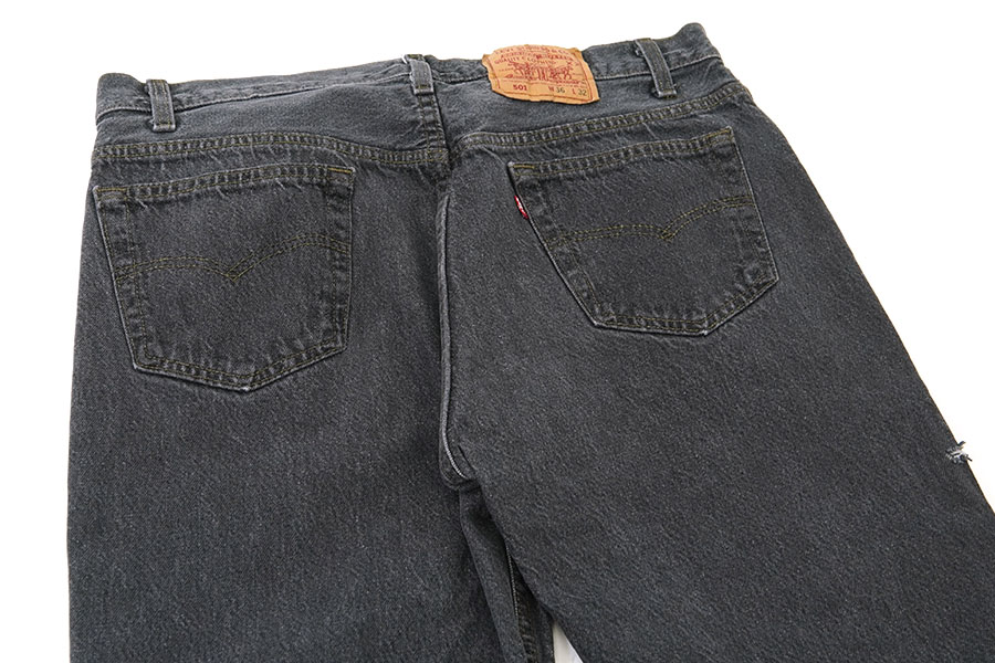90's LEVI'S 501 先染めブラック デニムパンツ 表記(W36 L32) USA製