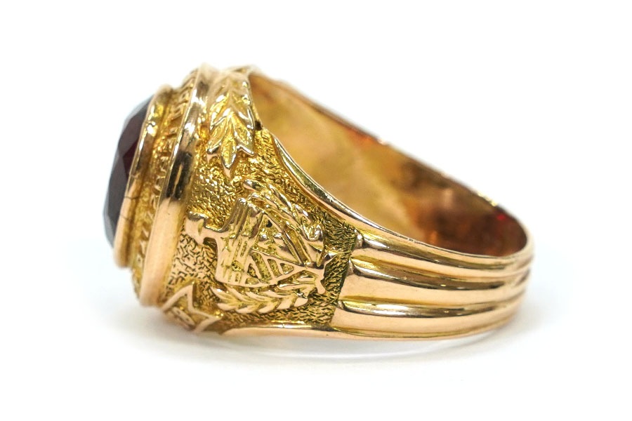 50's ''PLANTEL DEL CENTRO ISRAELITE'' カレッジリング 14K 実寸(23号位)