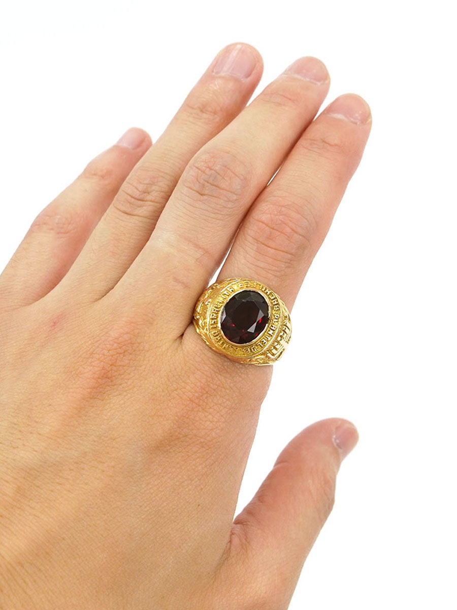 50's ''PLANTEL DEL CENTRO ISRAELITE'' カレッジリング 14K 実寸(23号位)